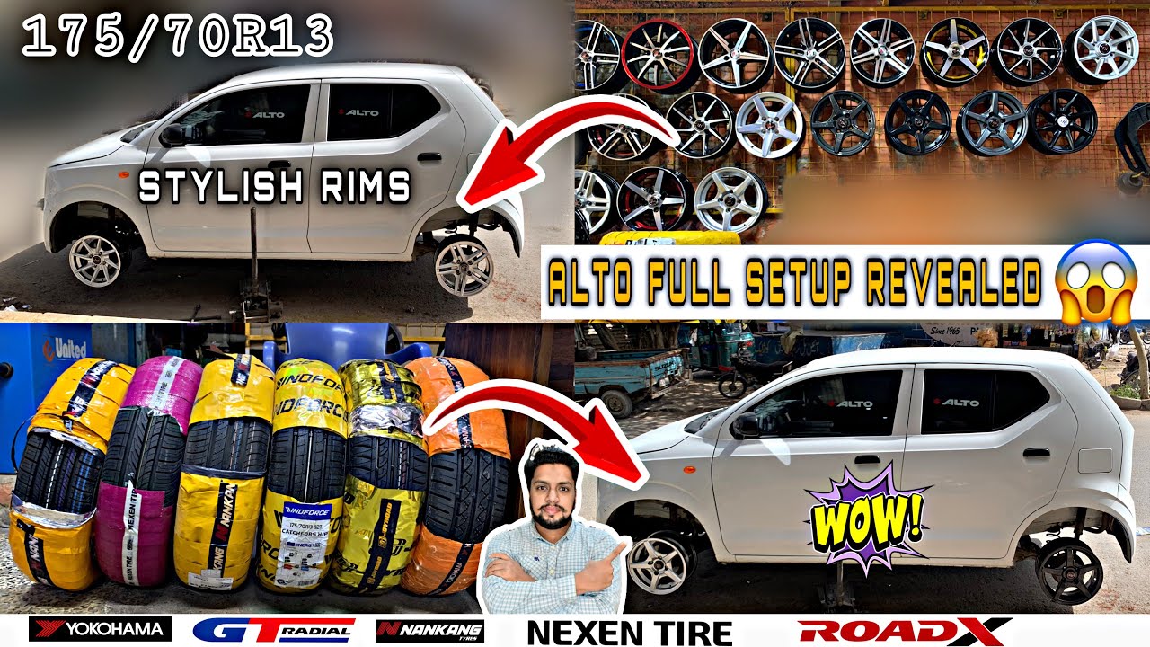 Suzuki Alto Full Setup Revealed |13 Inch Alloy Rims + 175/70R13 GT Radial Tyres | Full Stylish Setup