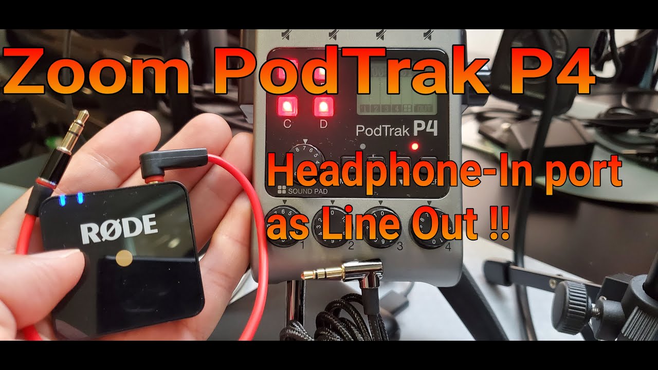 Zoom PodTrak P4 - Line Out port? Yes via the headphone-in ports! (UPDATE: See follow-up video!)