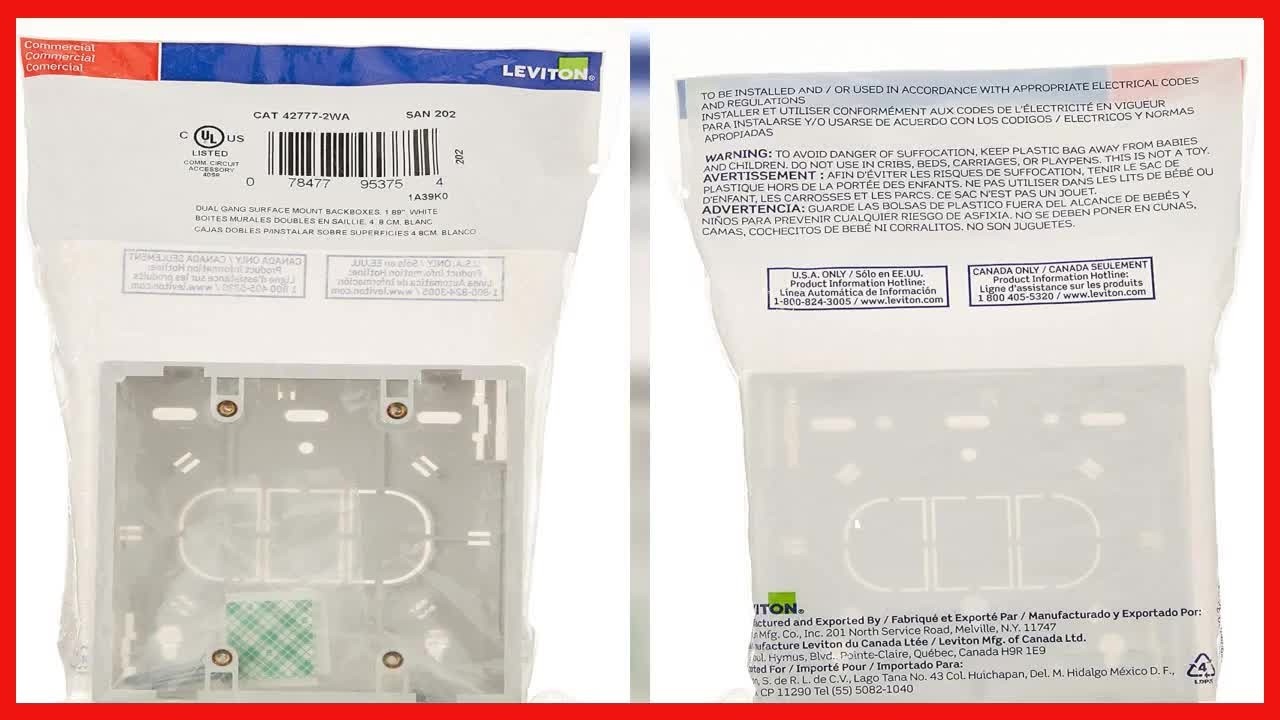 Leviton Surface Mount Dual Gang Box: Reliable, Flexible, and Ready for Any Installation