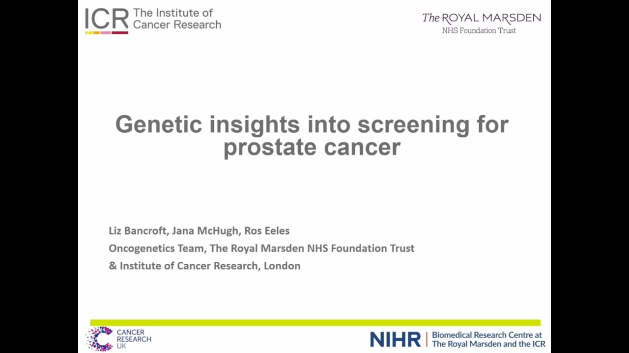 Genetic insights into prostate cancer by Dr Elizabeth Bancroft