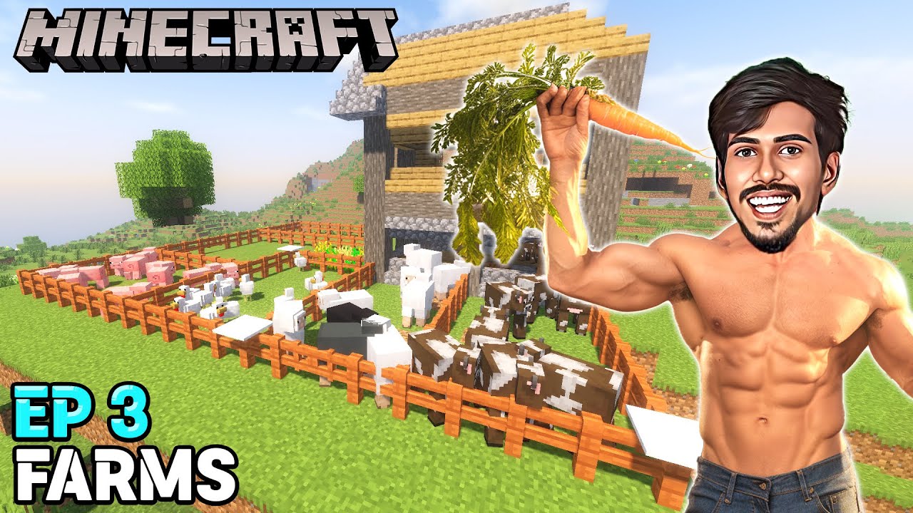 Herding and Farming ✨ + Creeper Cameo 😂 | AK's Minecraft part 3