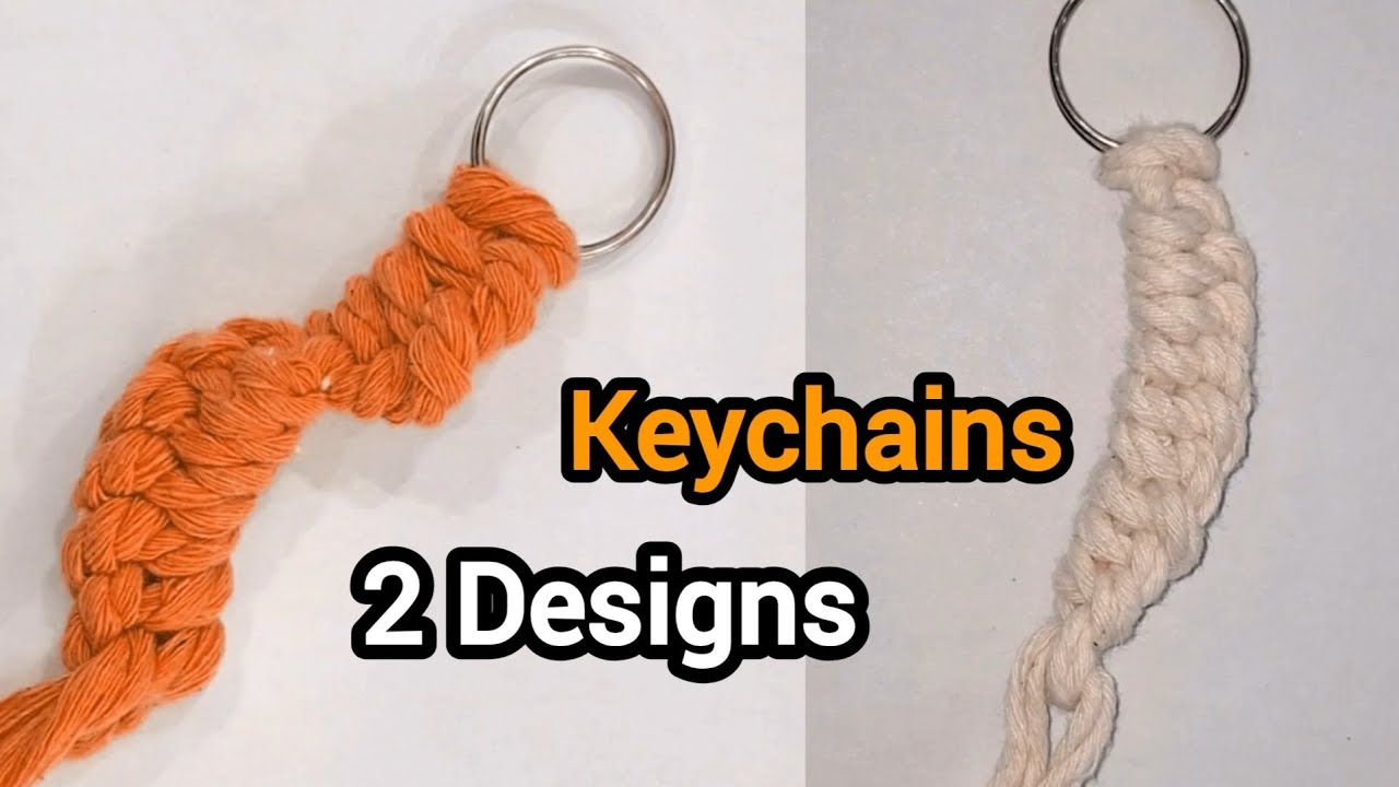 2 Easy Macrame Keychains Tutorial | Beginner Friendly Step by Step
