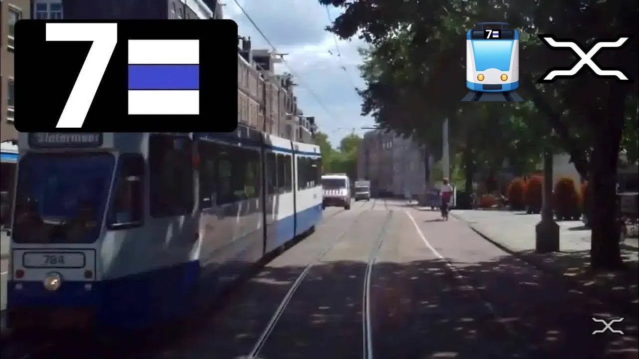 🚊 GVB Amsterdam Tramlijn 7 Cabinerit Slotermeer - Flevopark via Witte de Withstraat Driver's view
