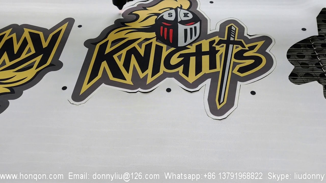 100W HQ1610 CO2 Laser Cutting Machine W/CCD Camera Sublimation Fabrics/Offset +5mm