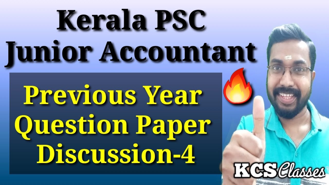 Kerala PSC Junior Accountant|Previous Year Question Paper Discussion-4