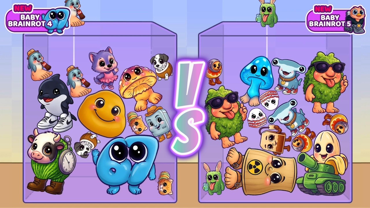 Merge Fellas Baby Brainrot 4 vs 5: UNBELIEVABLE New Characters & Very Cute! Update Boss! 🔥