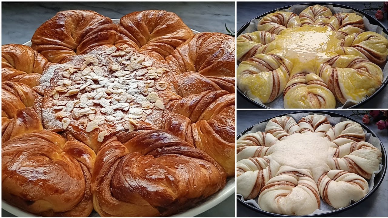 غير جربيها ودعي معايا بريوش الوردة بالنوتيلا حطيه لضيافك بوجهك حمر#بريوش#نوتيلا#