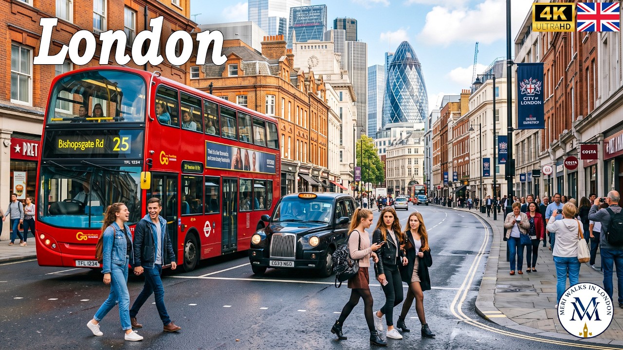 🇬🇧 LONDON WALK 4K 🔥 A Blend of Old and New in the City of London Area 😍 Stunning | True 4K