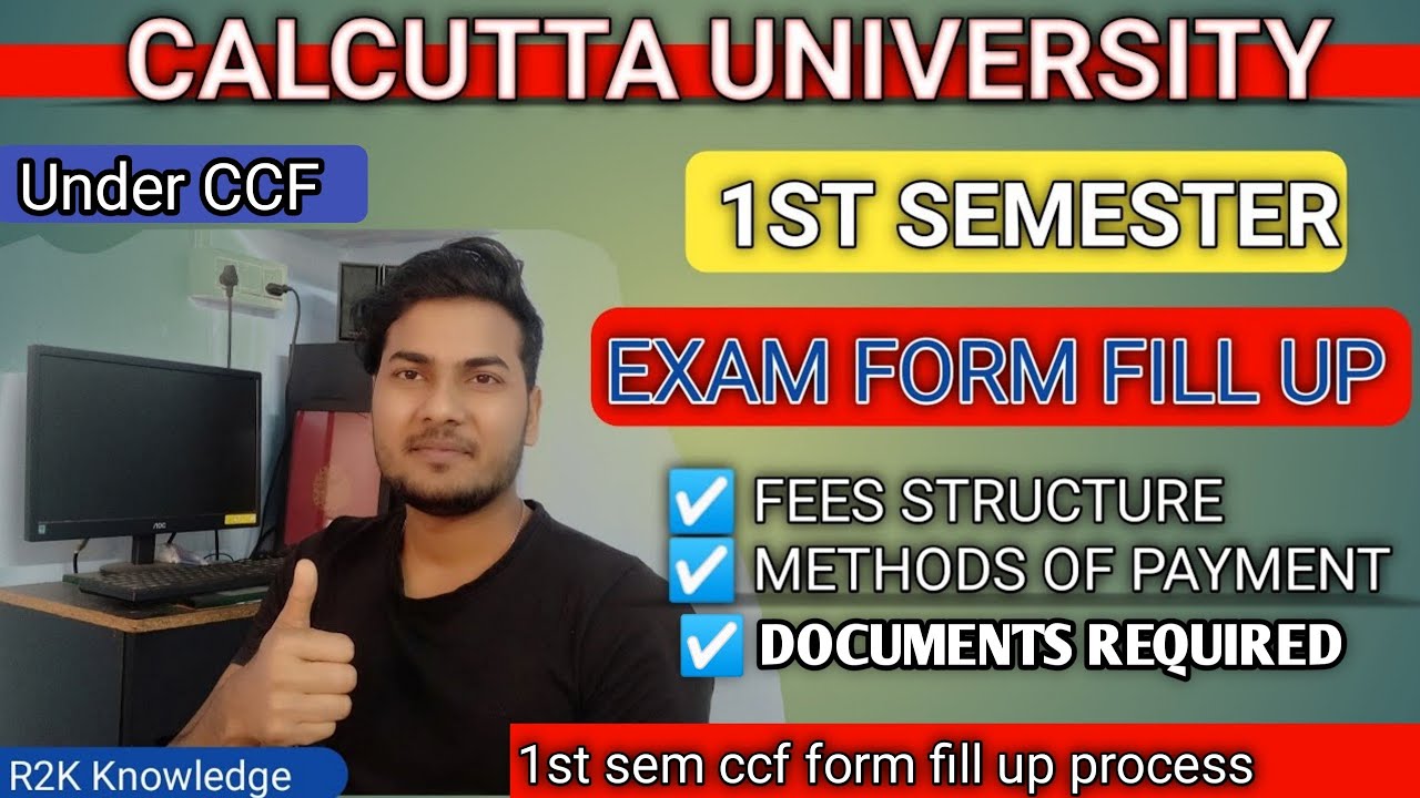 Calcutta University CCF Form Fill Up 🔥 | CU Exam CCF Form Fill Up Process 2024#CCF #cuformfillup