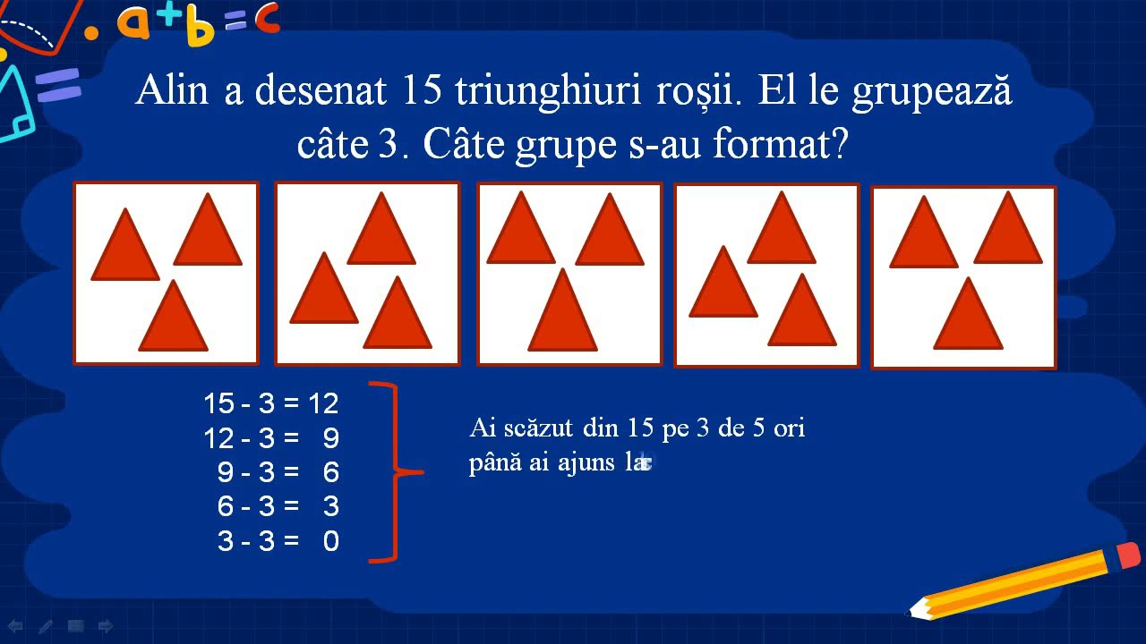 Împărțirea prin scădere repetata - clasa a II-a