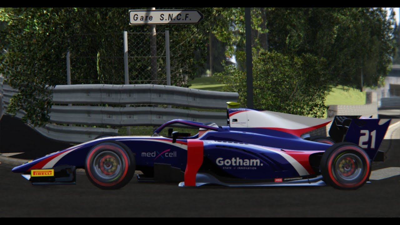 Assetto Corsa - 2019 F2 #21 Ralph Boschung Tight Lap at the Pau Street Circuit