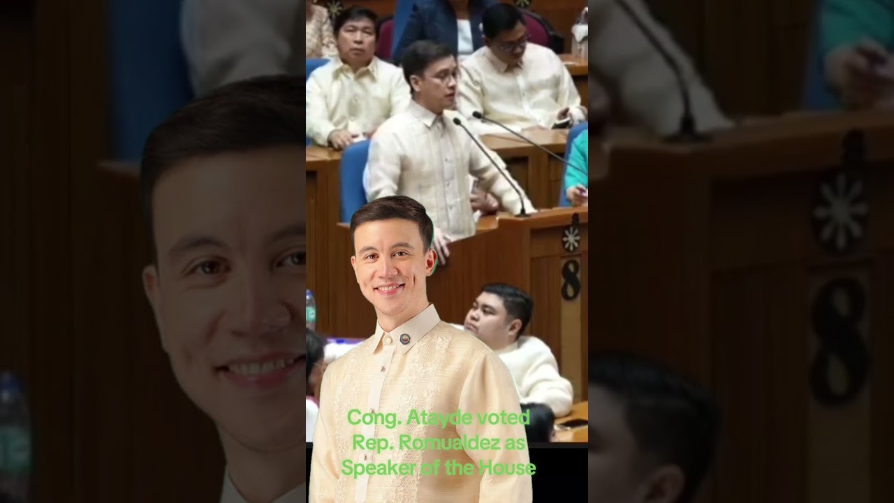 Actor turned QC congressman Arjo Atayde voted Speaker Romualdez