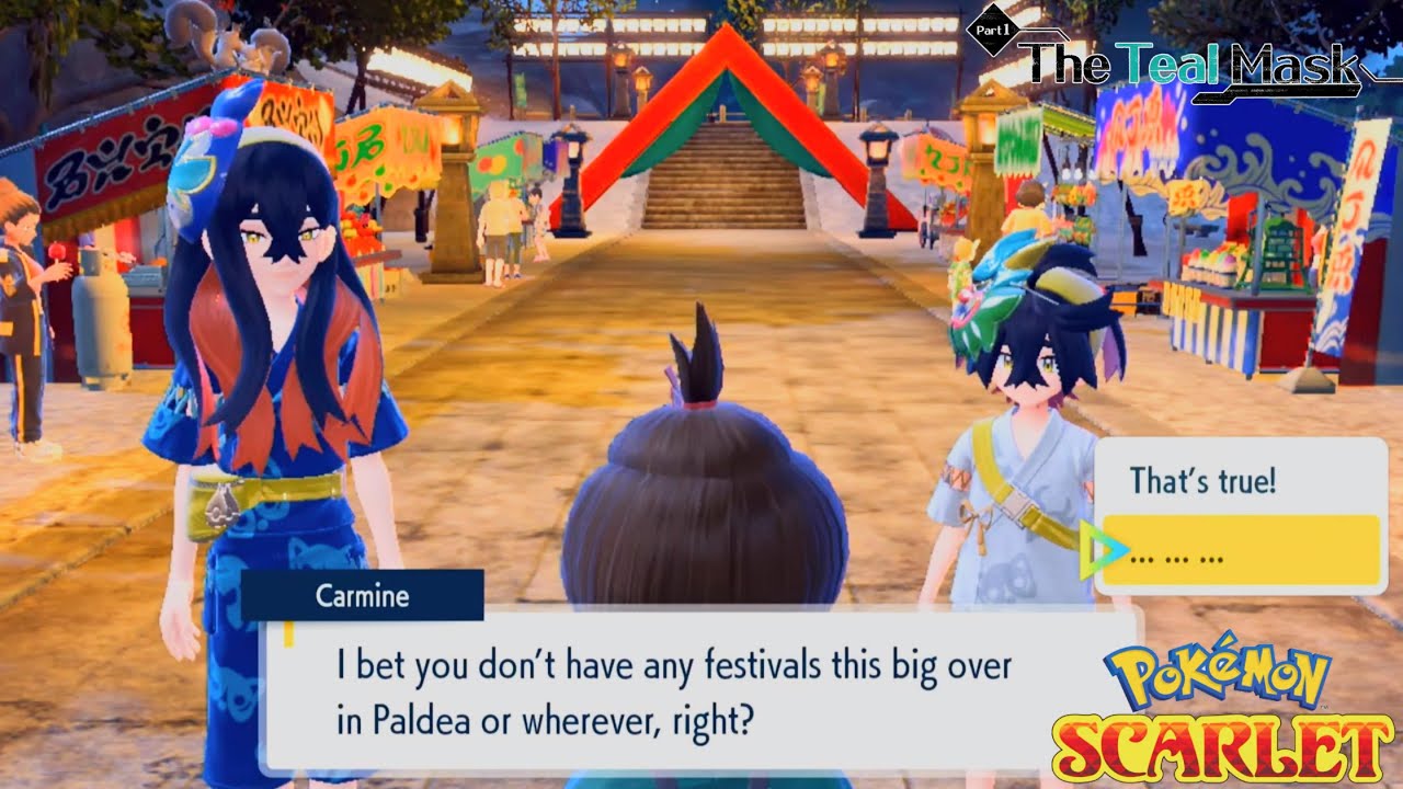 Pok&eacute;mon Scarlet & Violet - Kitakami Hall Festival! All Food & Pokemon Mask Appear - The Teal Mask