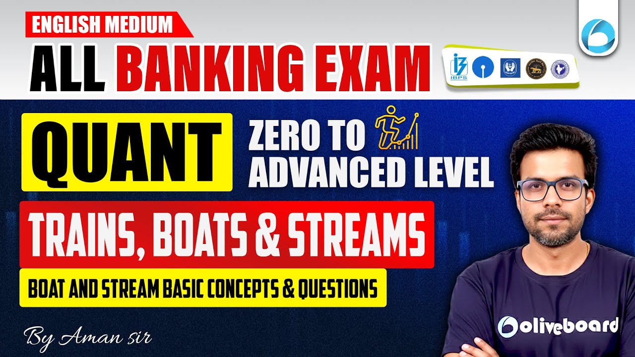 Trains, Boats and Streams | Concepts & Questions | Quant for Bank Exams in English Medium