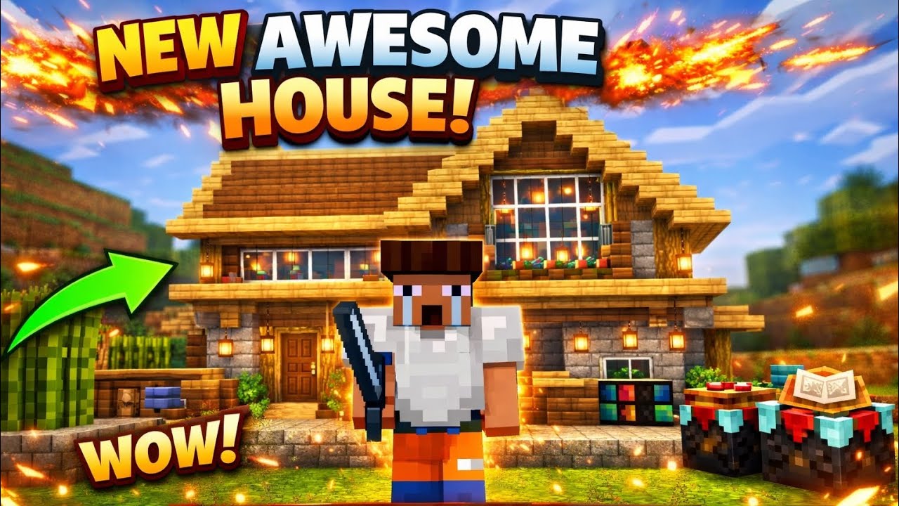 I BULID MY NEW HOUSE IN MINECRAFT #MINECRAFT 