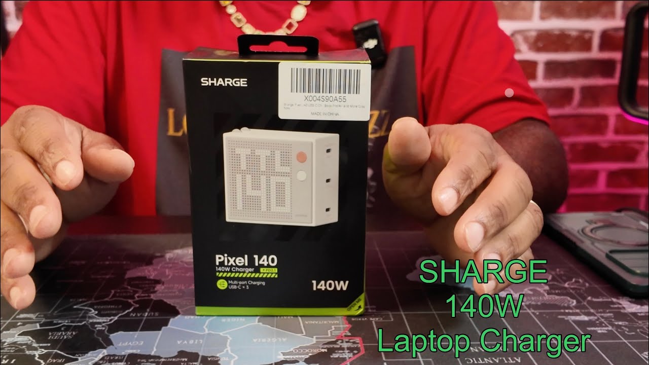 Распаковка зарядного устройства для ноутбука Sharge Pixel 140 Вт!