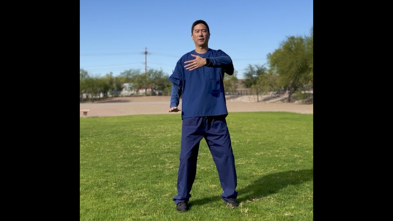 1st method (Ward Off) in standing position for 8 Methods and 5 Steps Tai Chi