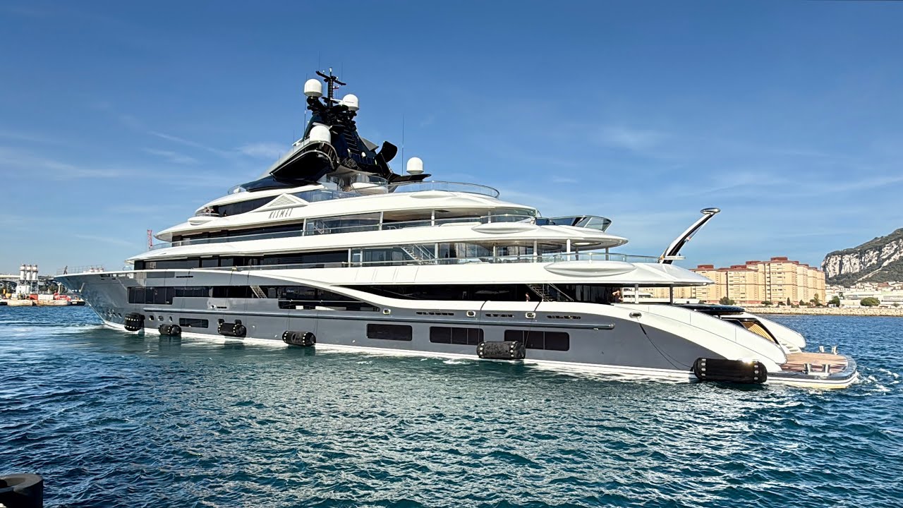 KISMET Yacht Leaving Gibraltar Port | One of the World’s Most Luxurious Yachts