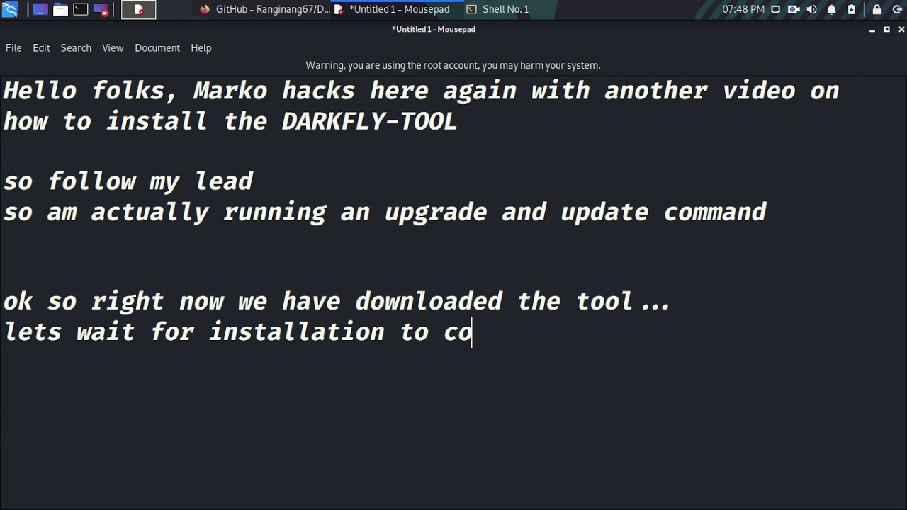 How To install the DarkFly-Tool in Kali,Termux,parrot