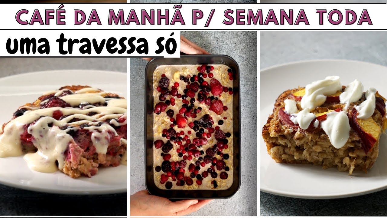 Bolo/Mingau de Aveia de Forno Saudável /Lanche, Café da Manhã p/Semana toda