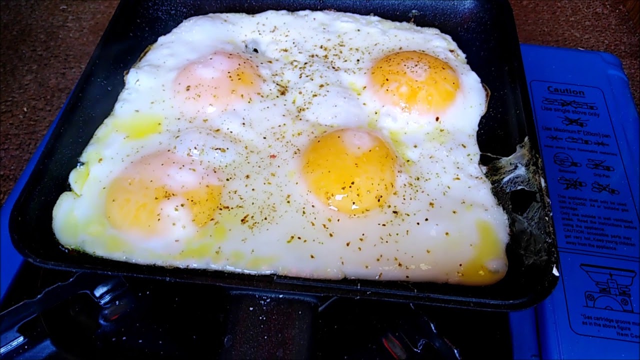 Ridge Monkey Campervan Breakfast Perfect Fried Egg Rolls Egg Banjo with Jetboil Coffee