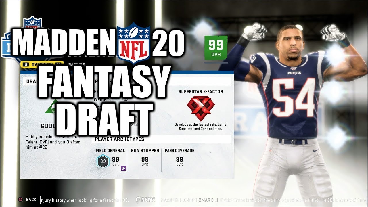 Madden 20 Fantasy Draft - My First Madden 20 Fantasy Draft!