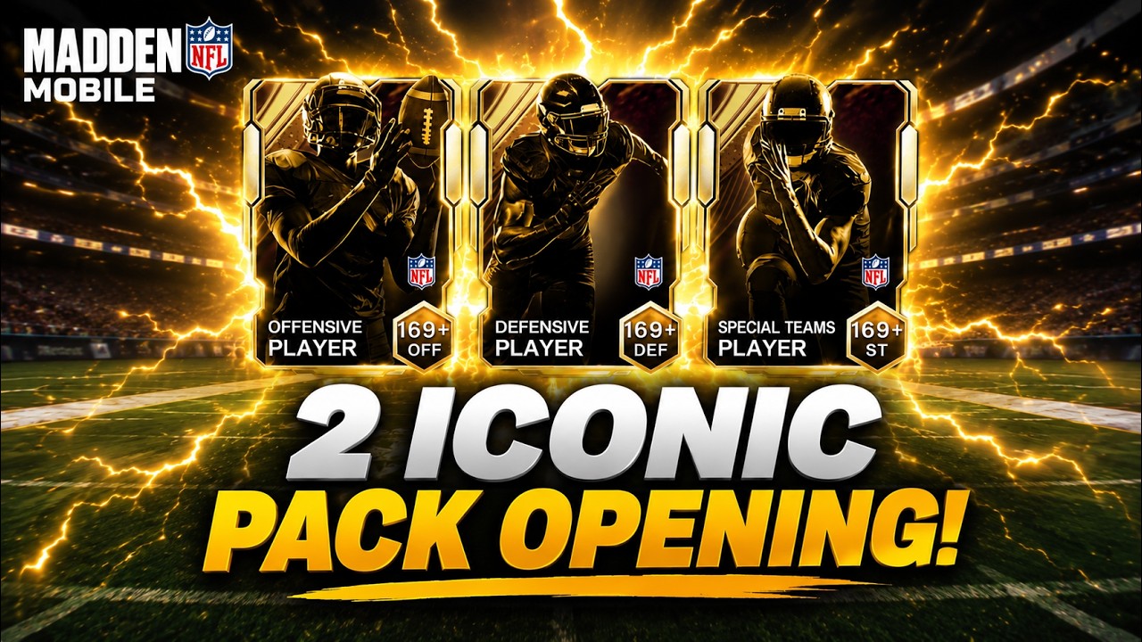 2 ICONIC PLAYER PACKS (MADDEN MOBILE 26)