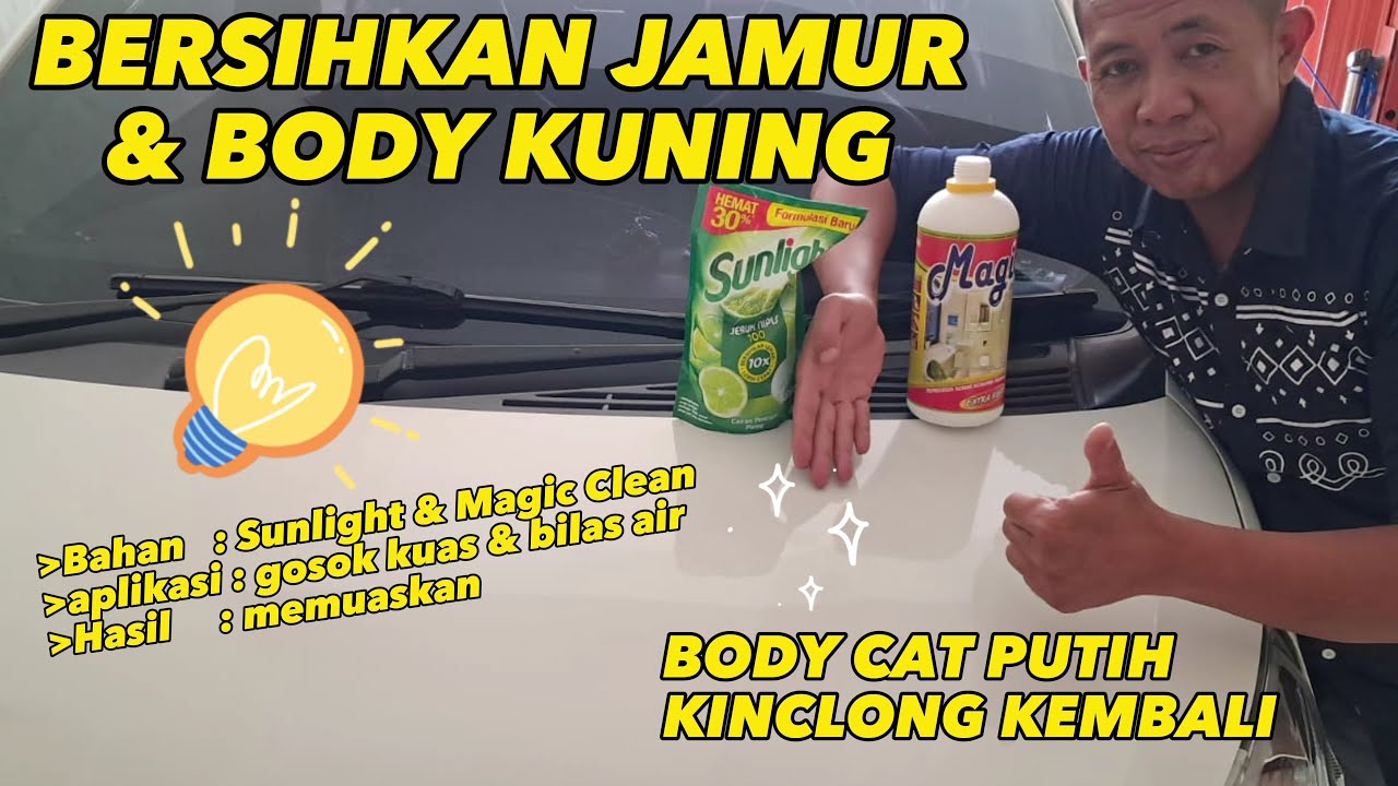 Cara Bersihkan cat mobil putih kusam dan kuning