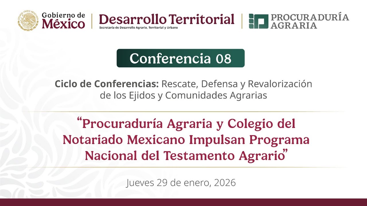 Ciclo de Conferencias: Rescate, Defensa y Revalorizaci&oacute;n de los Ejidos y Comunidades Agrarias