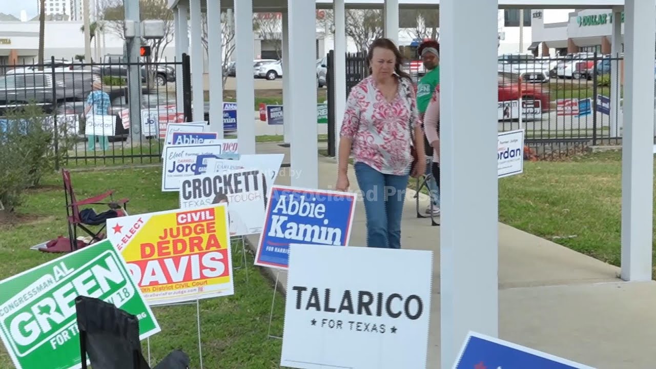 Houston residents head to the polls as early voting begins in Texas