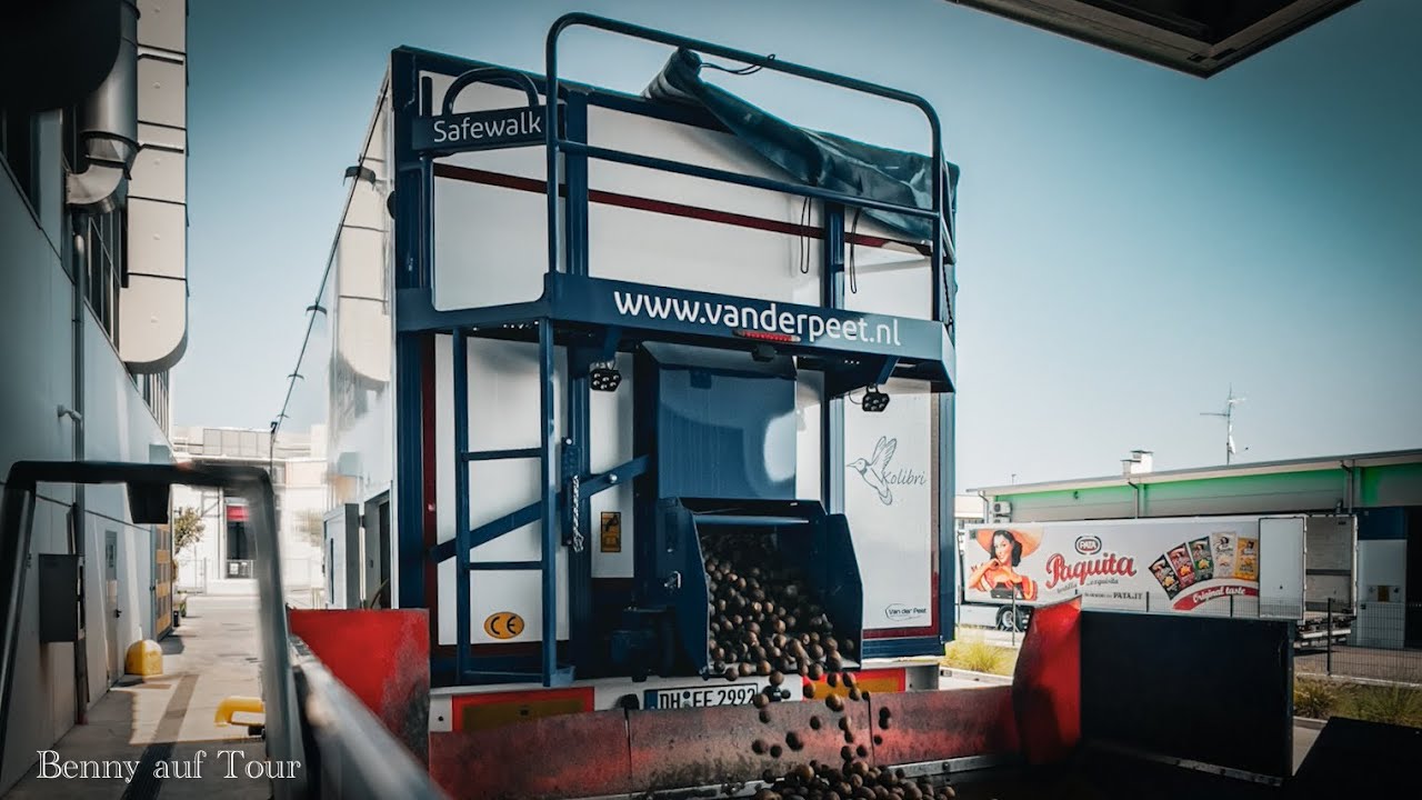 Hitze-Tour nach Italien 🇮🇹🔥 &ndash; Kartoffeln, Mais & Zuckerpellets Benny&lsquo;s Fvw #35 #italia #trucks 