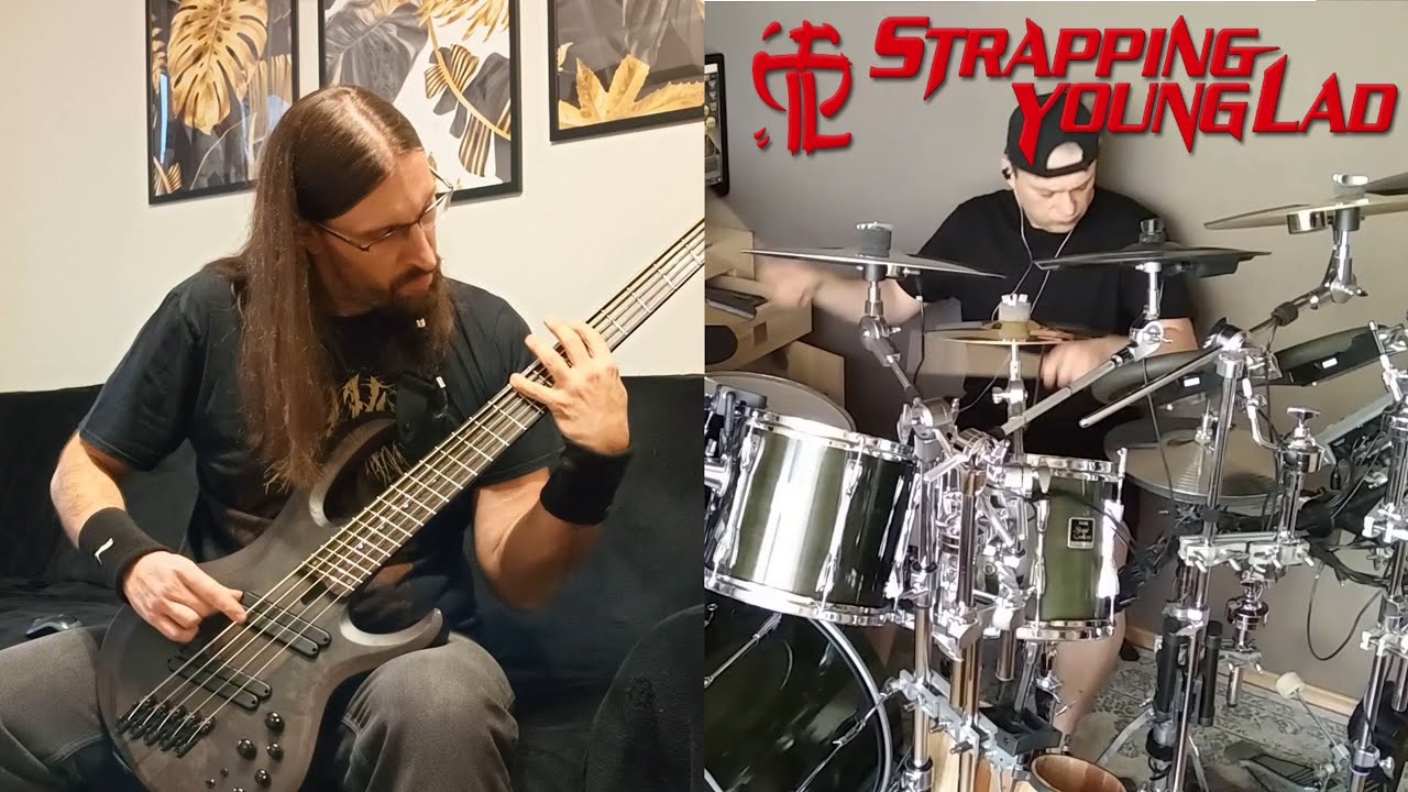 Strapping Young Lad - AAA (drum & bass cover)