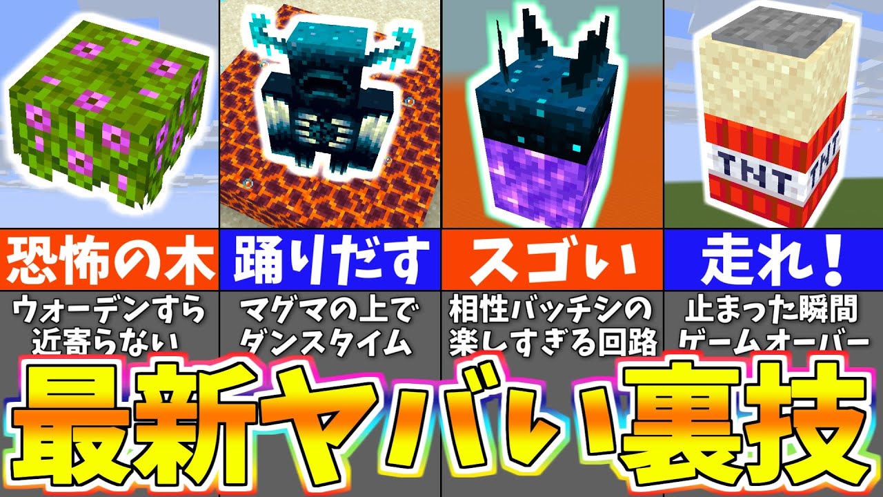 マイクラ1.19 信じられない最新バグ裏技＆小ネタ８選【まいくら・マインクラフト】【検証】