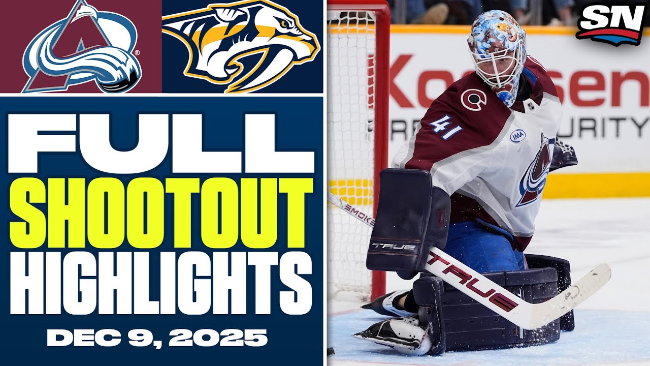 Colorado Avalanche at Nashville Predators | FULL Shootout Highlights - December 9, 2025