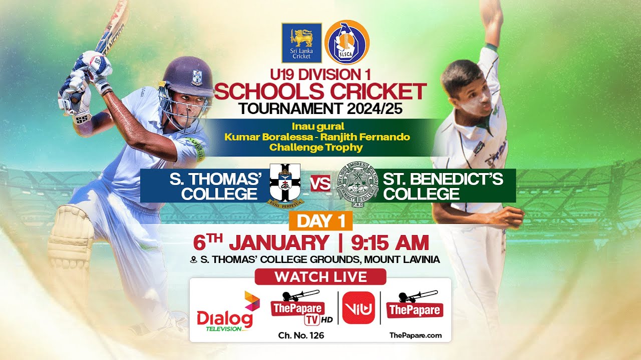 S. Thomas' College vs St. Benedict's College | U19 Div 1 School Cricket Tournament 2024/25 - Day 01