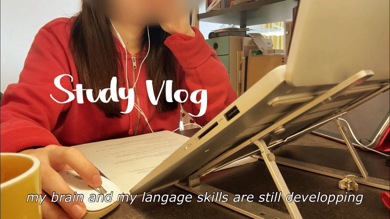 Study vlog⛄️8 hours study, my English accent, where is my confidence