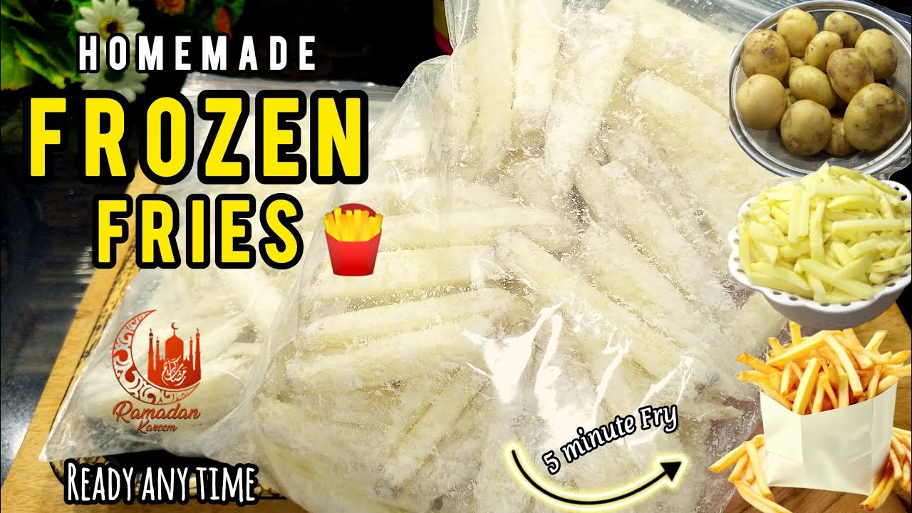 Homemade Frozen French Fries Recipe | Make & Freeze for Ramadan | Crispy Fries Secret