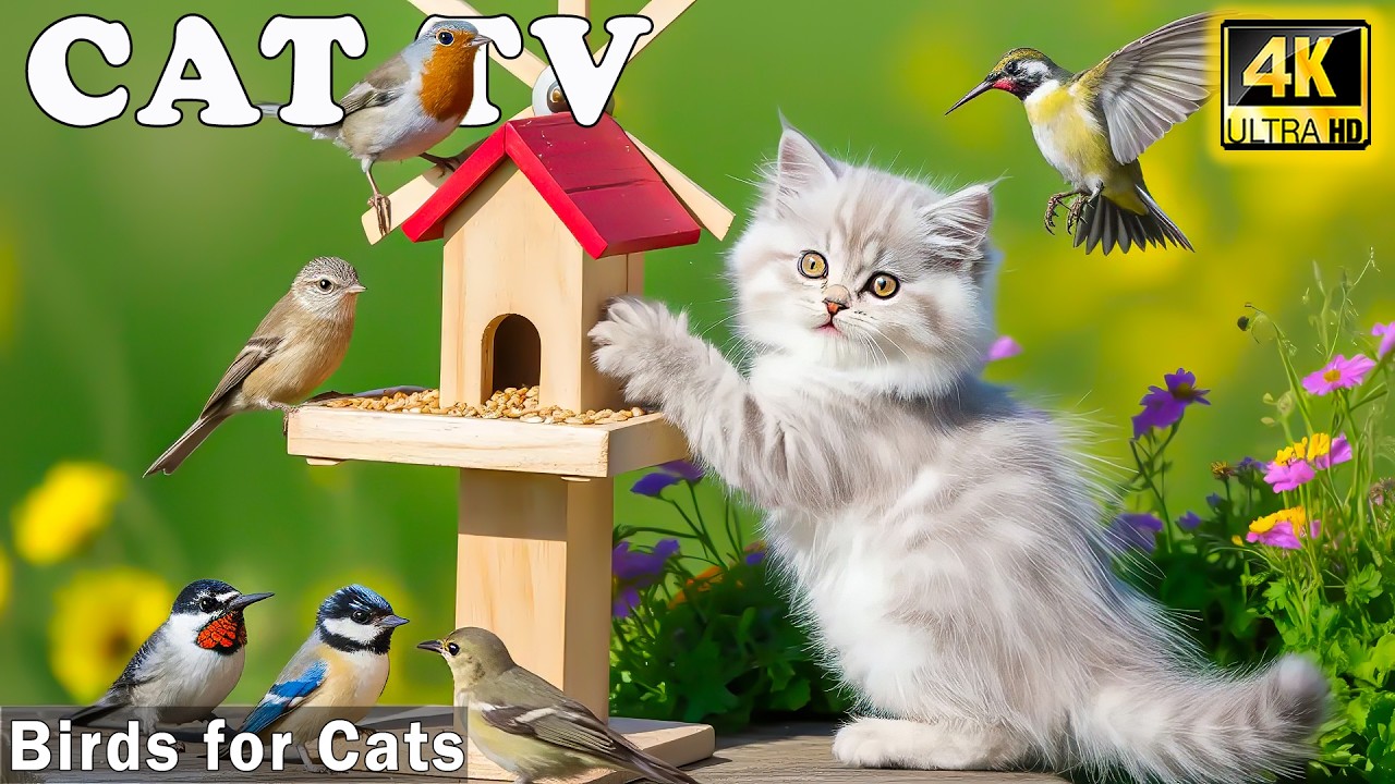 Bird Videos for Cat－Cute Birds & Nature Therapy For Cats When Home Alone🦜CAT TV Soothe Cat's Anxiety
