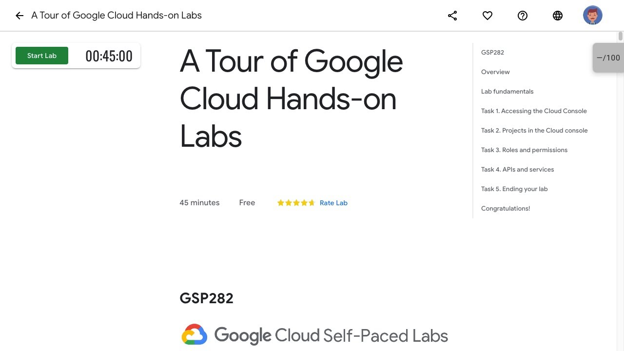 A Tour of Google Cloud Hands-on Labs GSP282