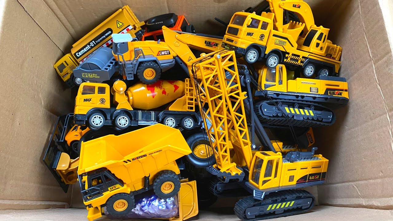 RC TRACTORS, MEGA RC TRUCKS, RC MACHINES COLLECTION!!-EXCAVATOR LESU ET30H,KABOLITE K350-200 DIGGER