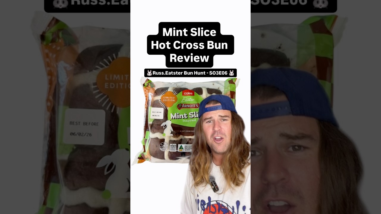 Arnotts Mint Slice Hot Cross Bun Review #coles #russeats #gifted