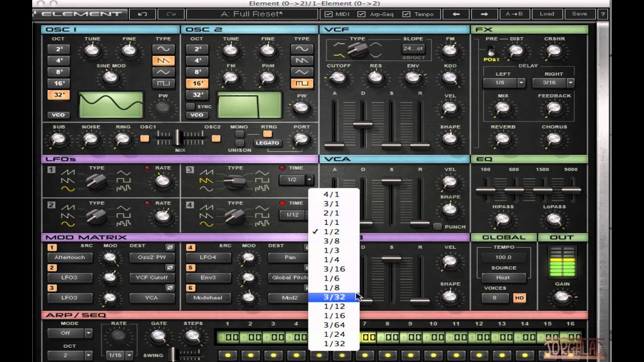 Waves Element Synth - Creating Tracks