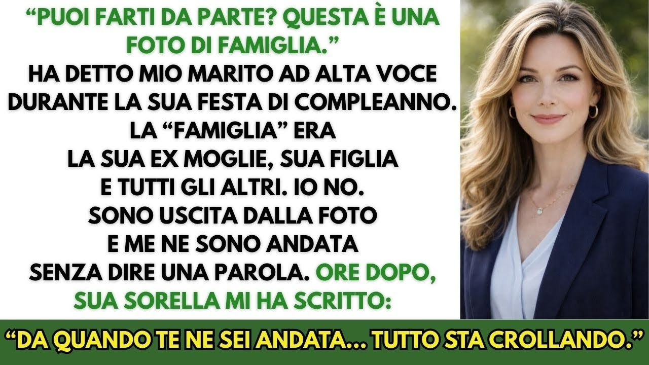 Mi ha esclusa dalla foto di famiglia. Così me ne sono andata per sempre.