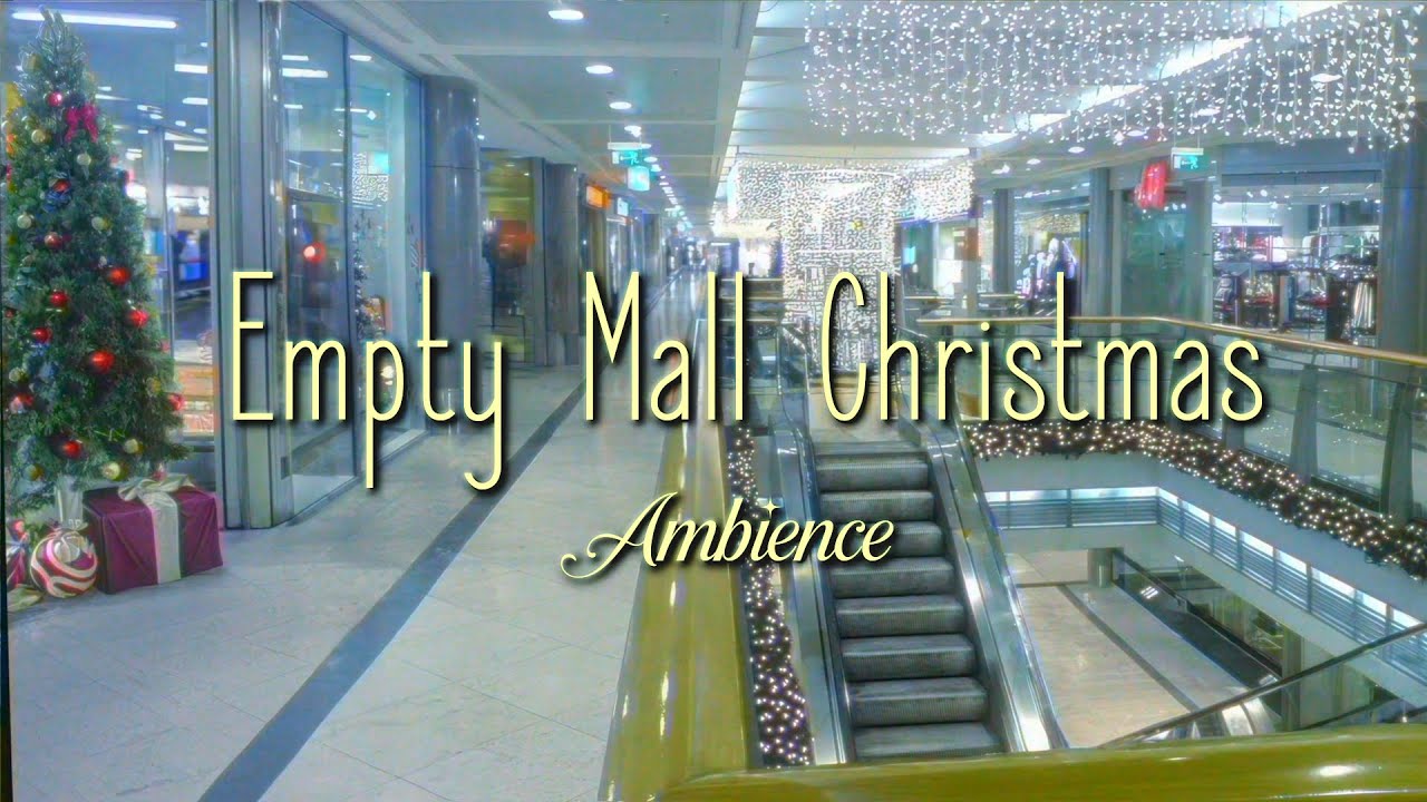 Liminial Christmas Empty Mall Ambience | Muffled Nostalgic Instrumental Songs, Escalator White Noise