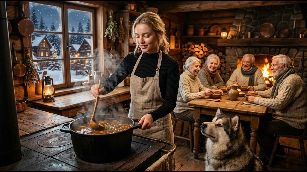 A Kind Young Woman Cooked a Giant Pot of Porridge for the Sick Elderly in Sebiran Village.