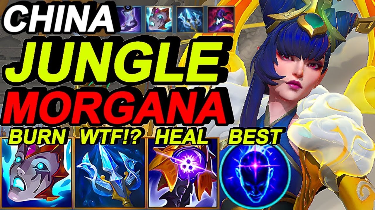 Wild Rift China Morgana Jungle - 1:22 JG Full Clear -  Challenger MORGANA Gameplay - OP Build Runes