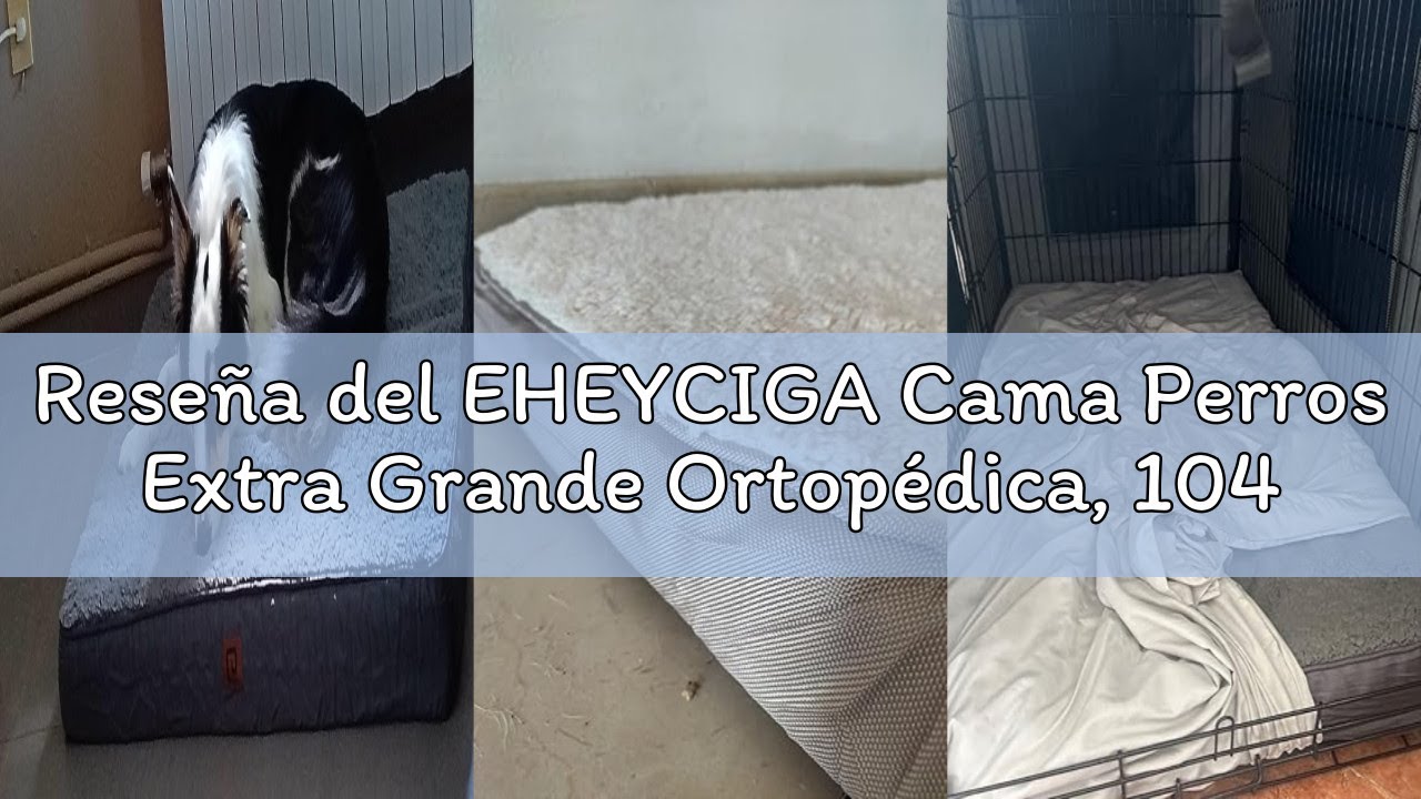 Reseña del EHEYCIGA Cama Perros Extra Grande Ortopédica, 104x69x9cm Colchon Perro con Espuma De Caja