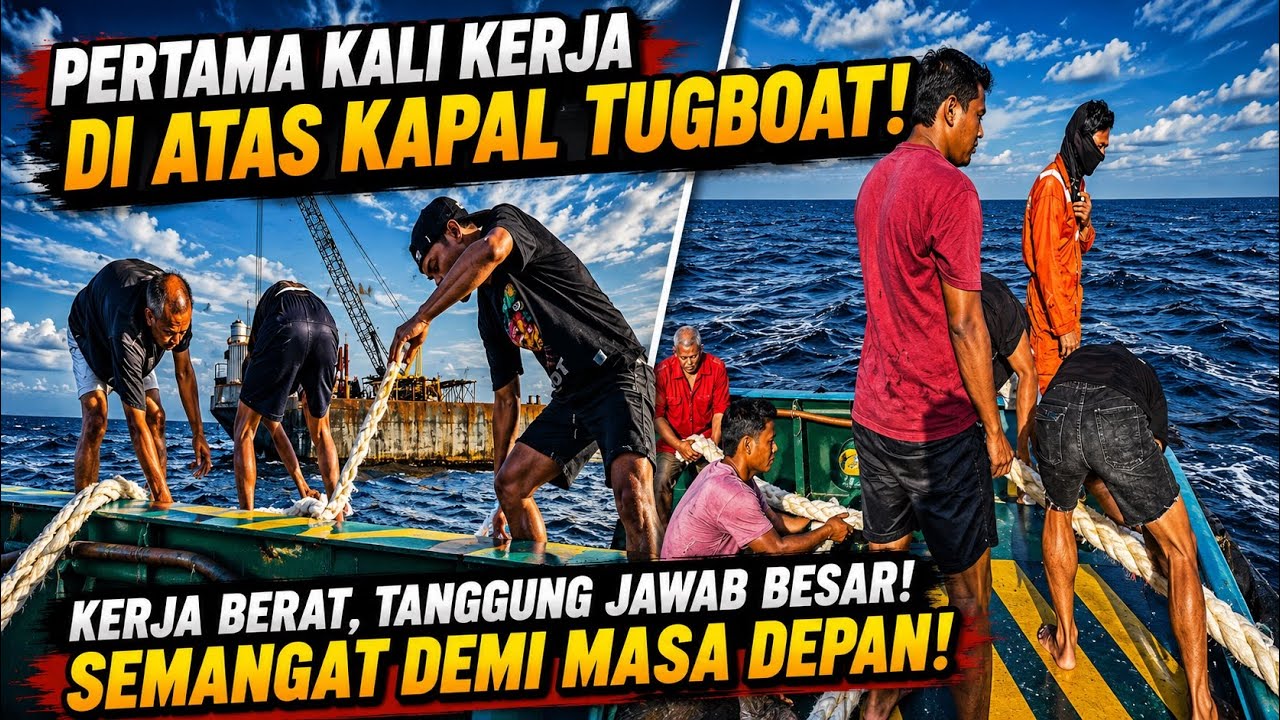 Perdana ‼️ Crew Baru Yang Pertama Kali Kerja Di Kapal Tugboat 