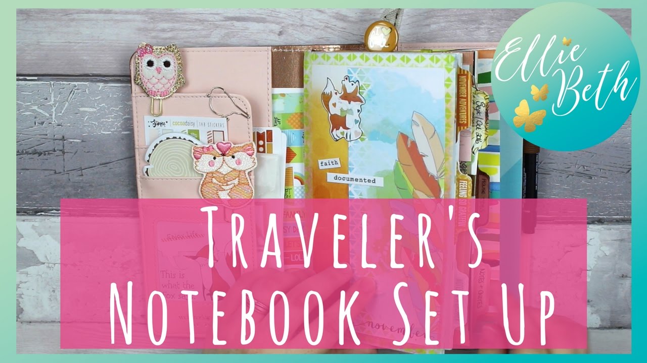 Webster's Pages Traveler's Notebook Set Up - Cocoa Daisy, Illustrated Faith inserts and more.