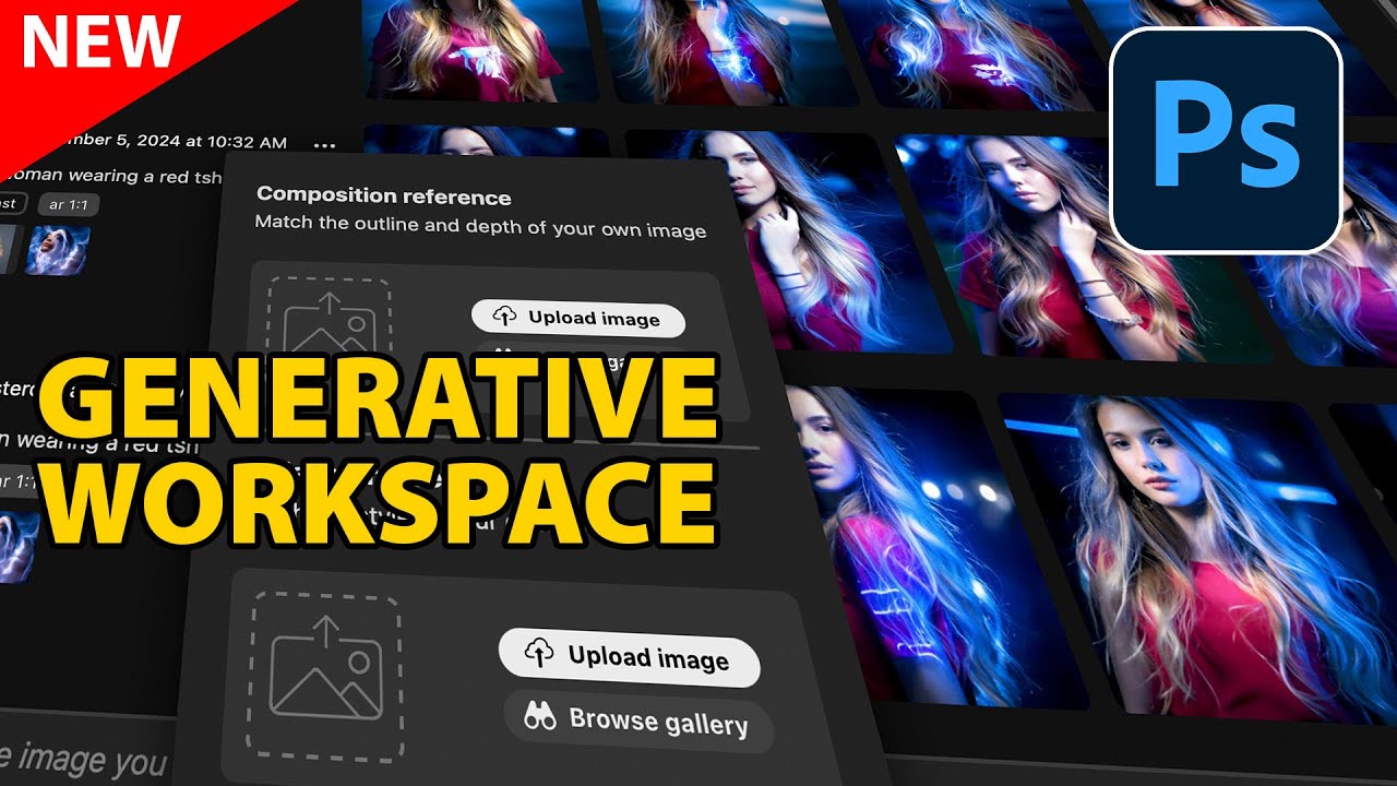 How to use new ai Generative Workspace in Photoshop Beta